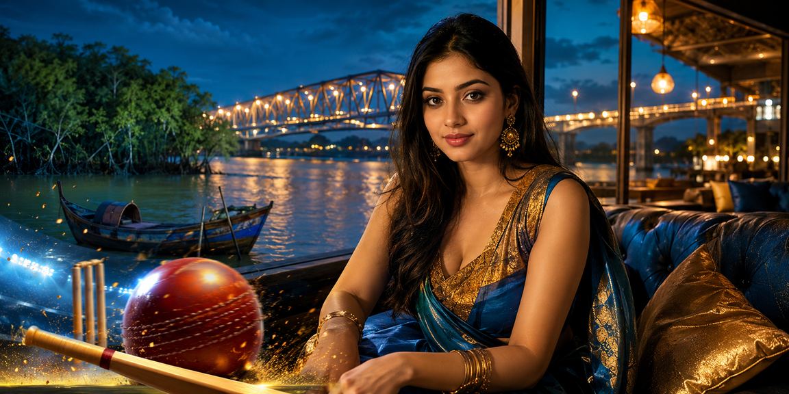 সুন্দরবনের পটভূমিতে বাংলাদেশি মডেল ক্রিকেট বেটিং উপভোগ করছেন